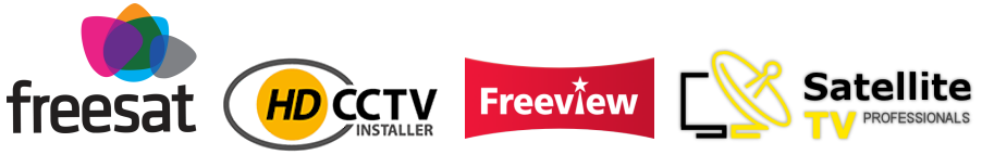 Logos - Freesat, CCTV Installer, Freeview, Sky (© EasierThan, 2018)