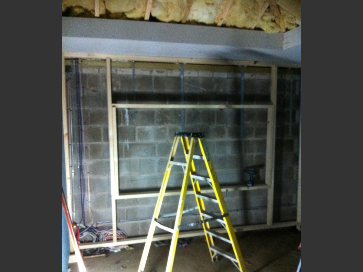 1 of 3 - Start of a home cinema project for a property Over Wyre, near Poulton-le-Fylde.